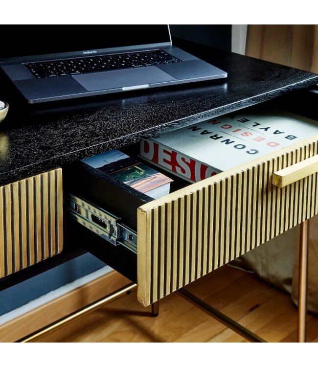 Rootsmann Beistelltisch | Schwarz - Gold