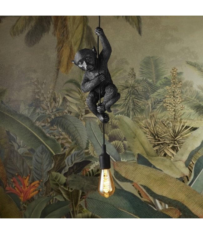 Rootsmann Hängelampe Affe | Schwarz