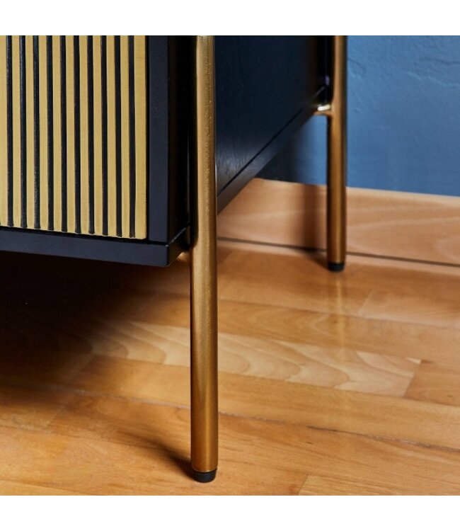 Rootsmann Kommode | Schwarz - Gold