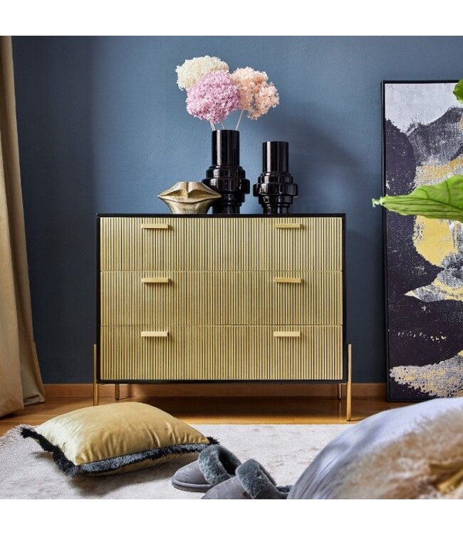 Rootsmann Kommode | Schwarz - Gold