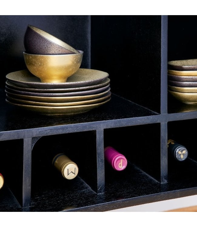 Rootsmann Getränkeschrank | Schwarz - Gold