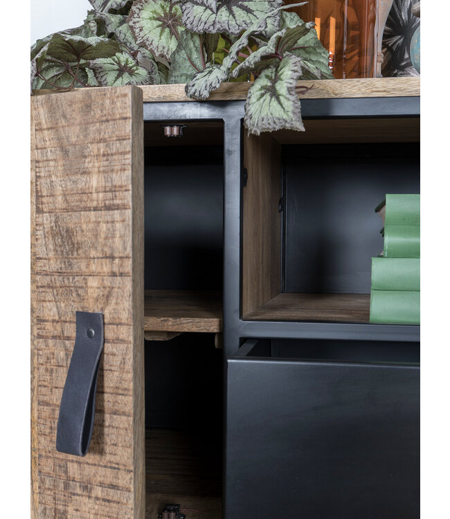 Rootsmann TV-Möbel Abel links 120 | Schwarz