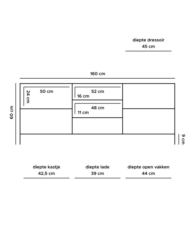 Rootsmann TV-Möbel Luuk 160 | Schwarz