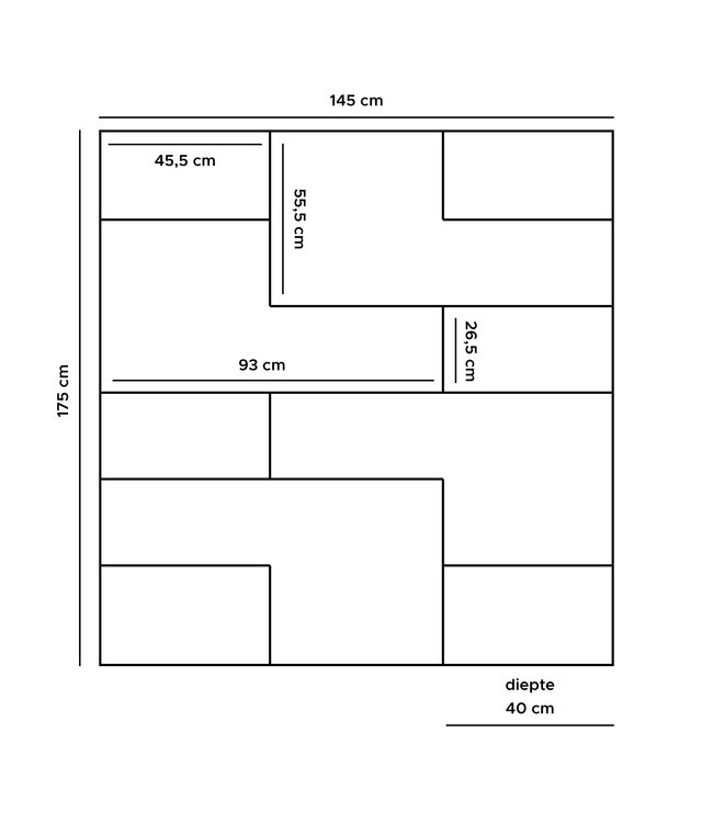 Rootsmann Fächerschrank Moos Holz Breit | Braun