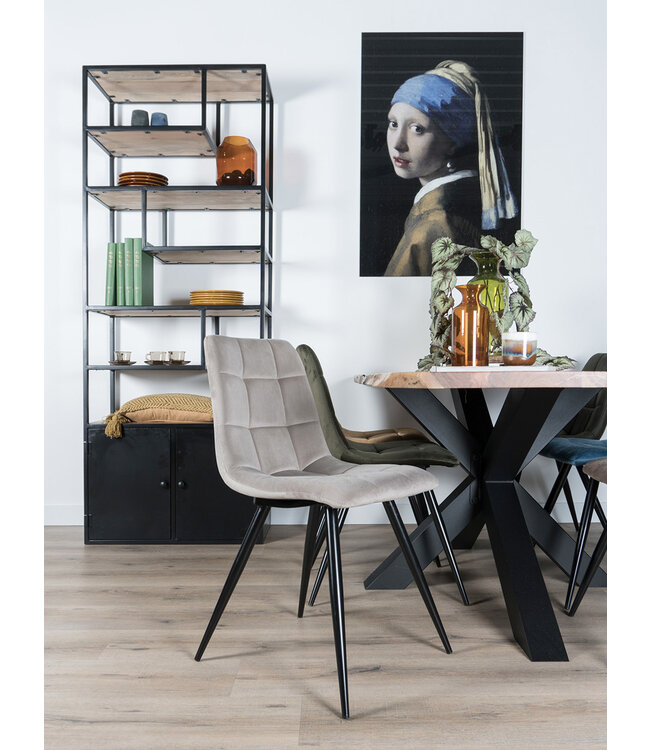 Rootsmann Fächerschrank Vic Türe Schmall | Braun - Schwarz