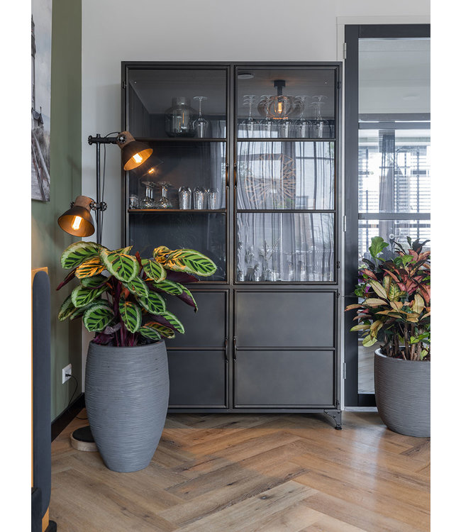 Rootsmann Buffetschrank Hayley Metall Breit | Schwarz