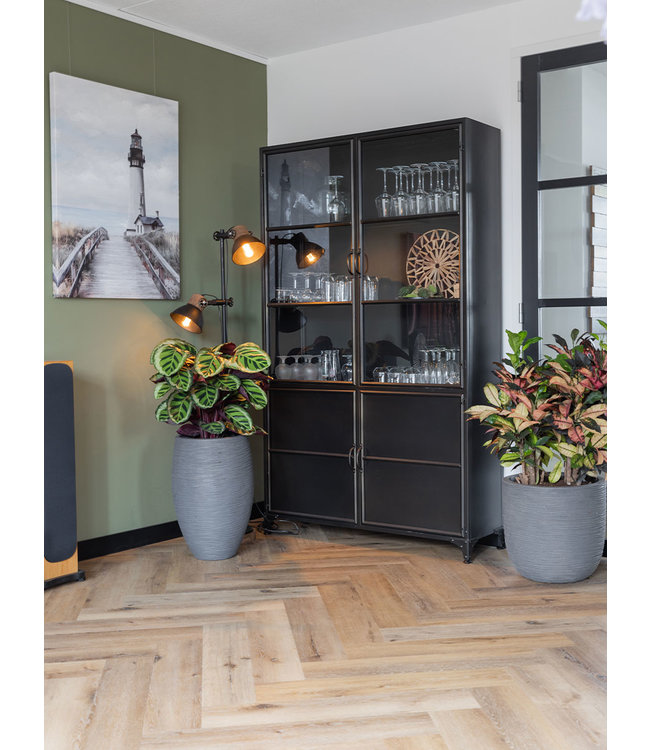 Rootsmann Buffetschrank Hayley Metall Breit | Schwarz