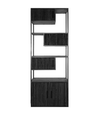 Rootsmann Fächerschrank Isa 120 x 80 | Schwarz