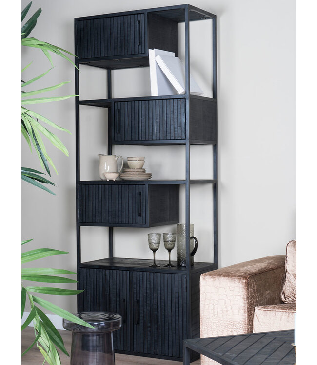 Rootsmann Fächerschrank Isa 120 x 80 | Schwarz