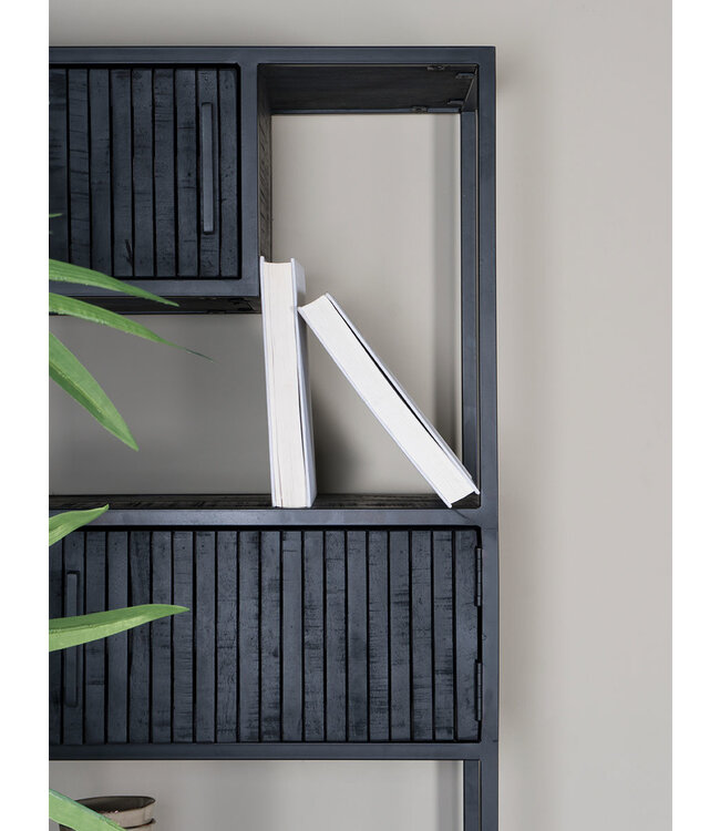 Rootsmann Fächerschrank Isa 120 x 80 | Schwarz