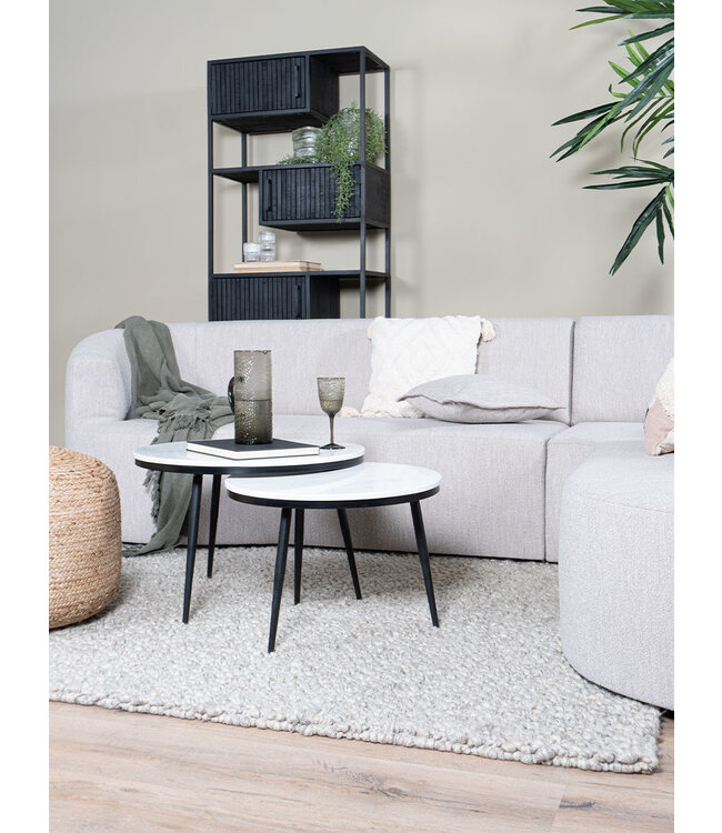 Rootsmann Fächerschrank Isa 120 x 80 | Schwarz