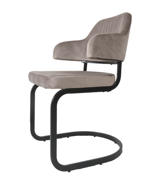 Rootsmann Esszimmerstuhl Tess Samt | Taupe