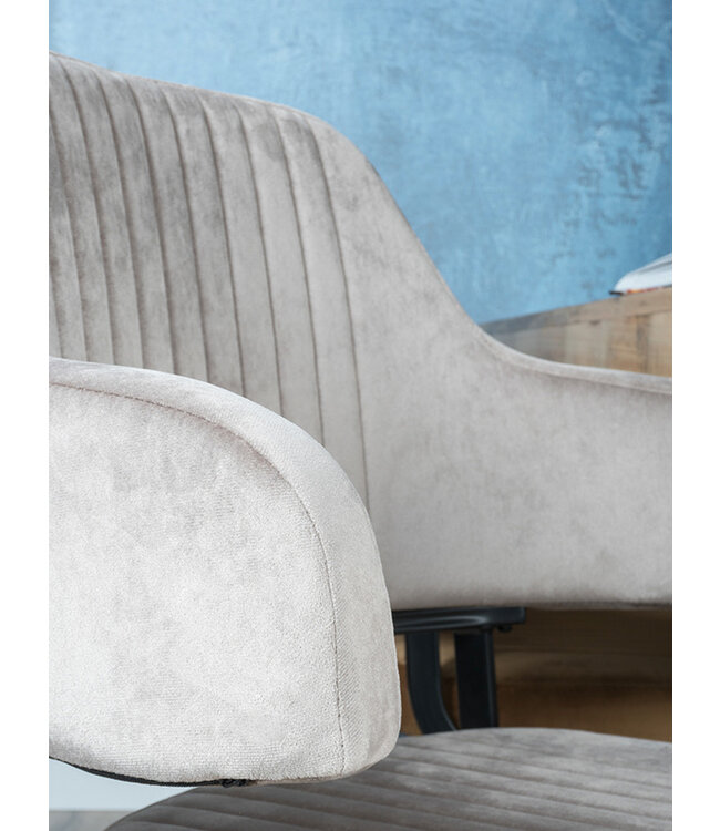 Rootsmann Esszimmerstuhl Tess Samt | Taupe