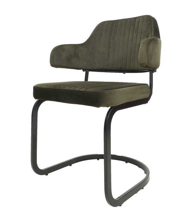 Rootsmann Esszimmerstuhl Tess Samt | Grün