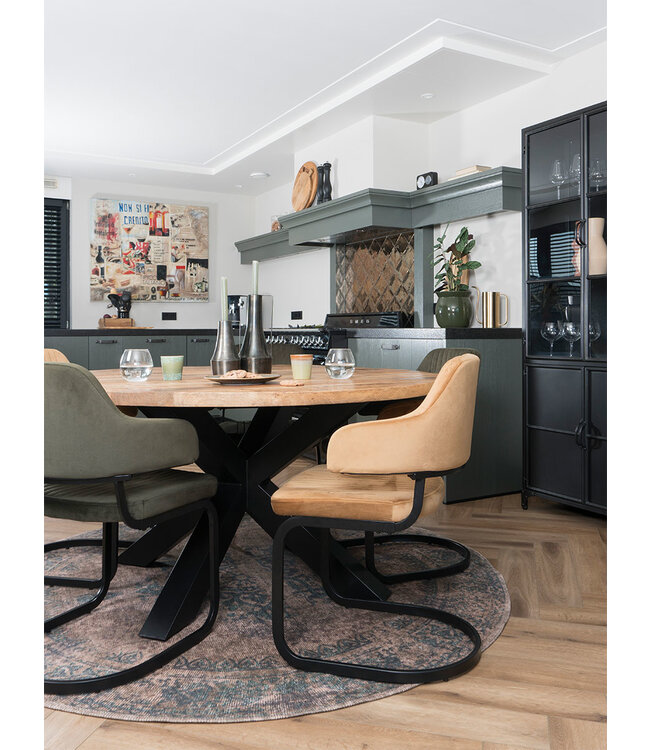 Rootsmann Esszimmerstuhl Tess Samt | Grün