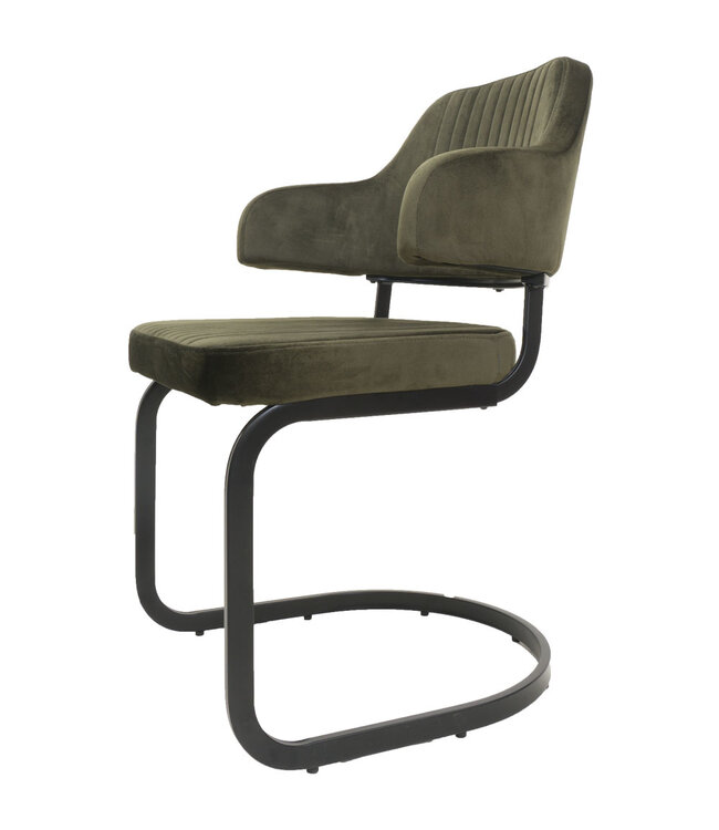 Rootsmann Esszimmerstuhl Tess Samt | Grün