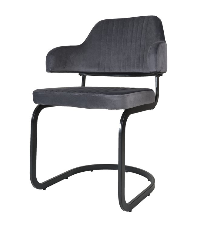 Rootsmann Esszimmerstuhl Tess Samt | Dunkelgrau