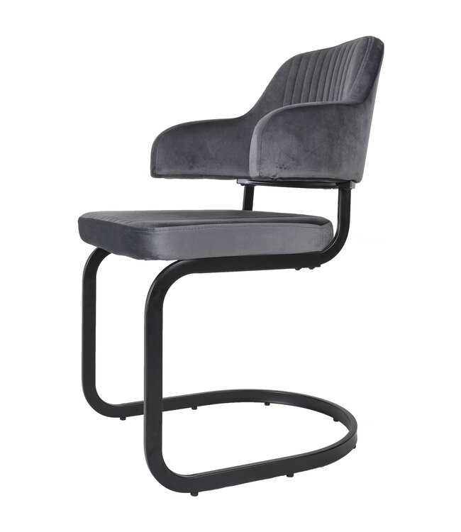 Rootsmann Esszimmerstuhl Tess Samt | Dunkelgrau