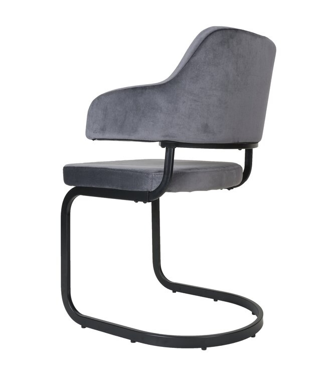 Rootsmann Esszimmerstuhl Tess Samt | Dunkelgrau