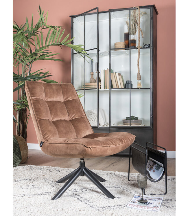 Rootsmann Sessel Rik Adore Samt | Braun