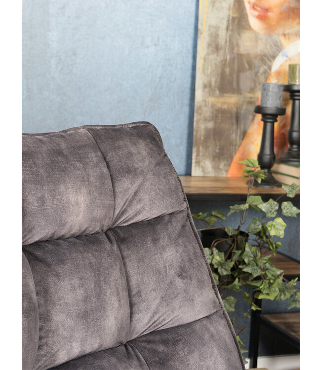 Rootsmann Sessel Rik Adore Samt | Grau