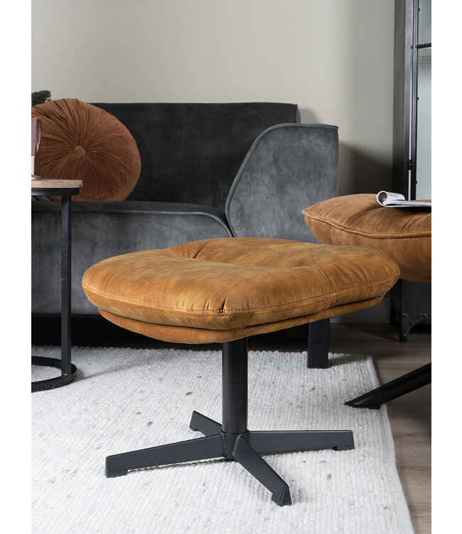 Rootsmann Hocker Rick Adore Samt | Gold