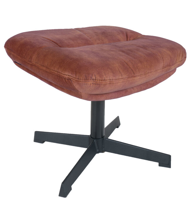 Rootsmann Hocker Rik Adore Samt | Rostbraun