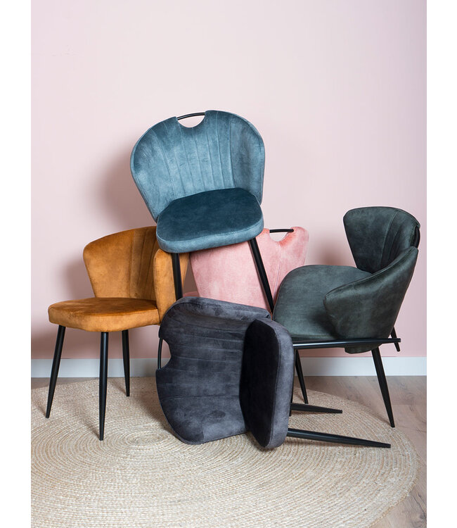 Rootsmann Esszimmerstuhl Anna Samt | Grün