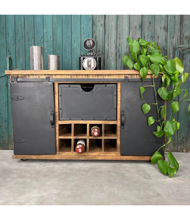 Rootsmann Weinschrank mit Schiebetür 2.0 Braun