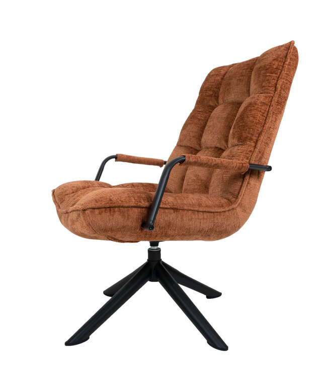Rootsmann Sessel Rik mit Armlehne Fusion | Rostbraun