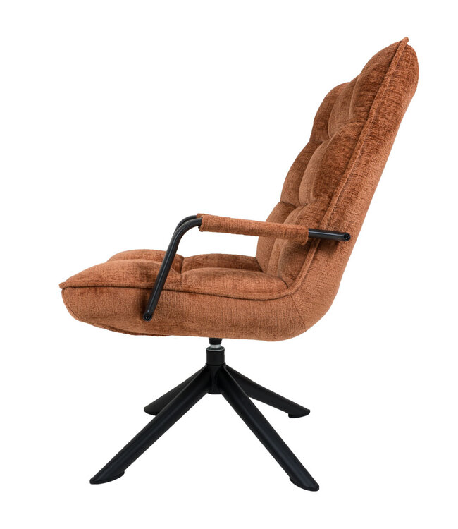 Rootsmann Sessel Rik mit Armlehne Fusion | Rostbraun