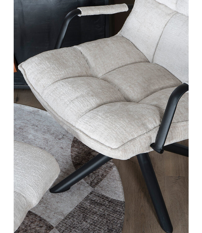 Rootsmann Sessel Rik mit Armlehne Fusion | Weiß