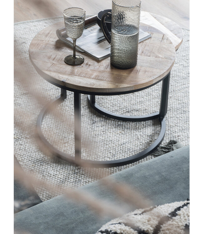 Rootsmann Couchtisch Amber 2er-Set | Braun