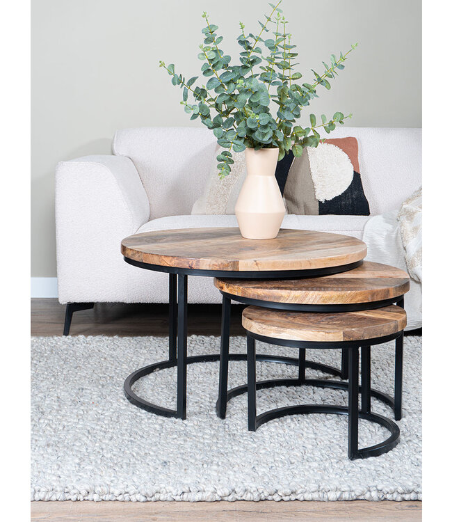 Rootsmann Couchtisch Amber 3er-Set | Braun