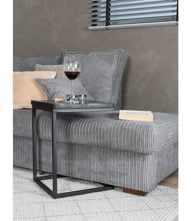 Rootsmann Laptoptisch Quadratisch | Schwarz - Mangoholz & Metall