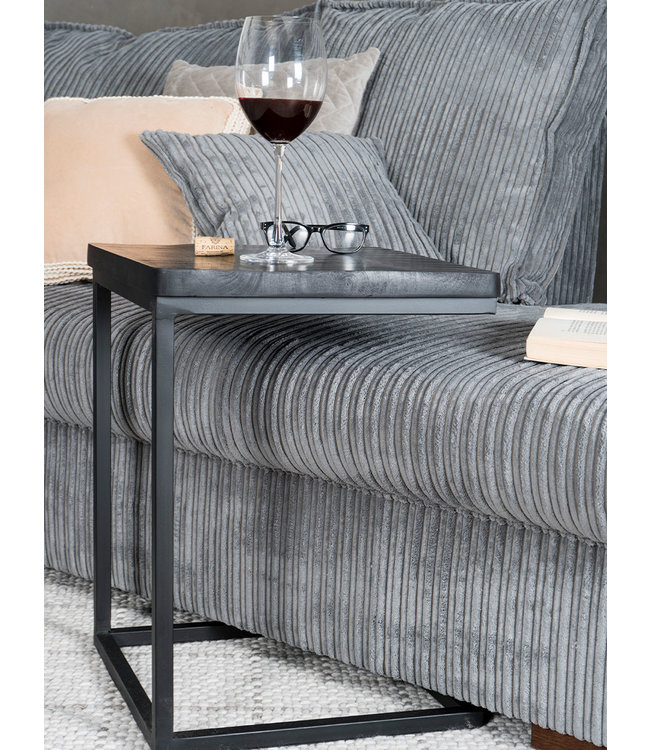 Rootsmann Laptoptisch Quadratisch | Schwarz - Mangoholz & Metall