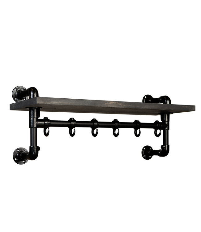 Rootsmann Wandgarderobe Gerüstrohr S | Schwarz