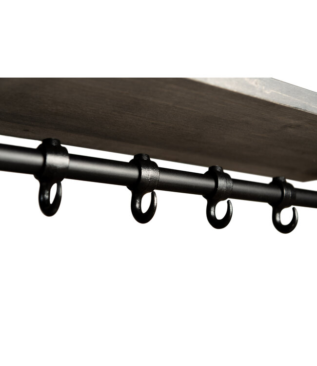 Rootsmann Wandgarderobe Gerüstrohr S | Schwarz