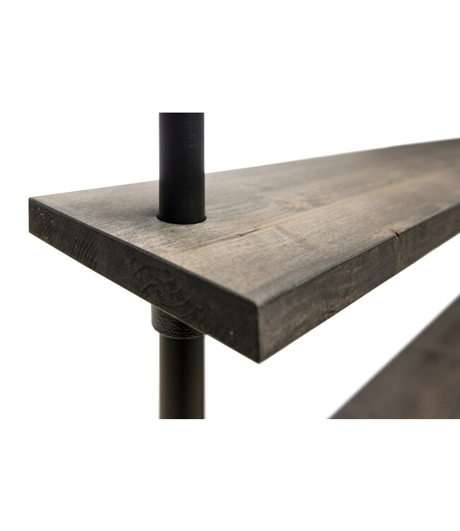 Rootsmann Wandgarderobe Gerüstrohr XL | Schwarz