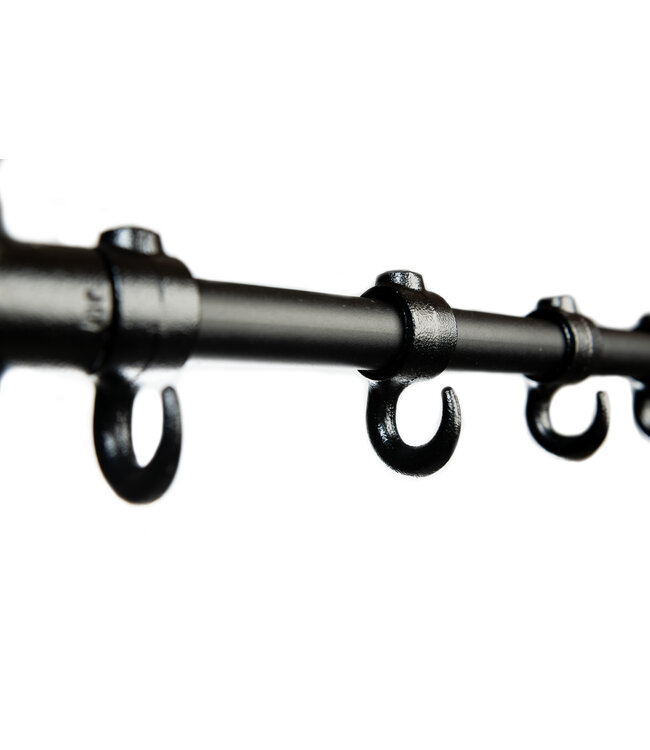 Rootsmann Wandgarderobe Gerüstrohr XL | Schwarz