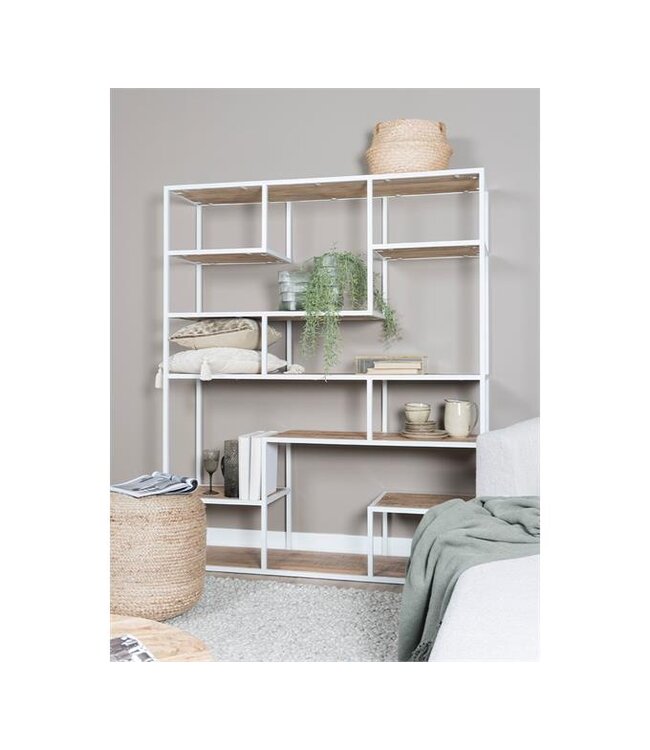 Rootsmann Fächerschrank Moos Holz Hoch | Weiß