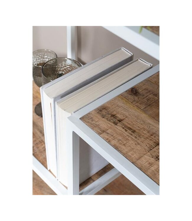 Rootsmann Fächerschrank Moos Holz Hoch | Weiß