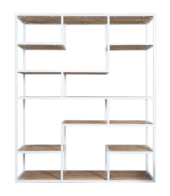 Rootsmann Fächerschrank Moos Holz Hoch | Weiß