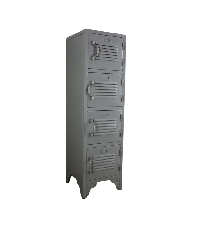 Rootsmann Schließfachschrank Bulky 4 Turen |  grau