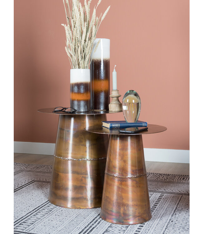 Rootsmann Couchtisch Comterra - 49 x 49 cm - Copper