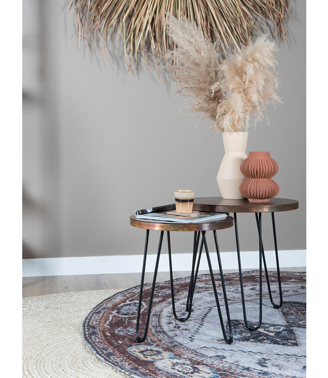 Rootsmann Couchtisch Set von 2 Palma - Copper