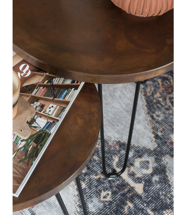 Rootsmann Couchtisch Set von 2 Palma - Copper