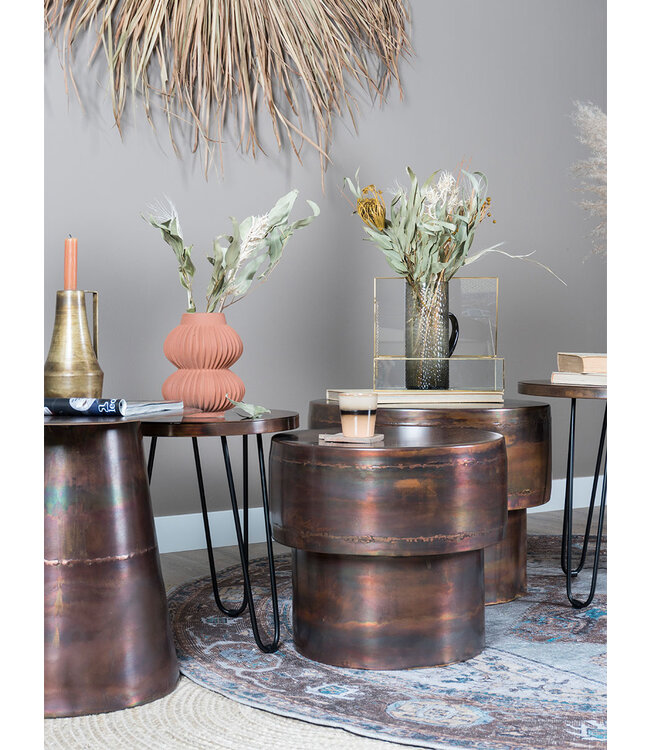 Rootsmann Couchtisch Set von 2 Palma - Copper