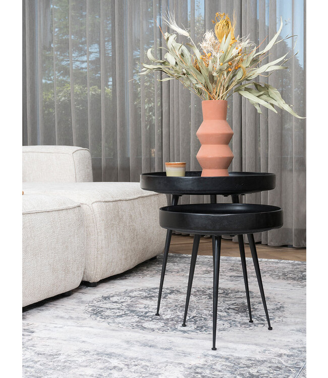 Rootsmann Couchtisch Sarno Schwarz 40 x 40 cm