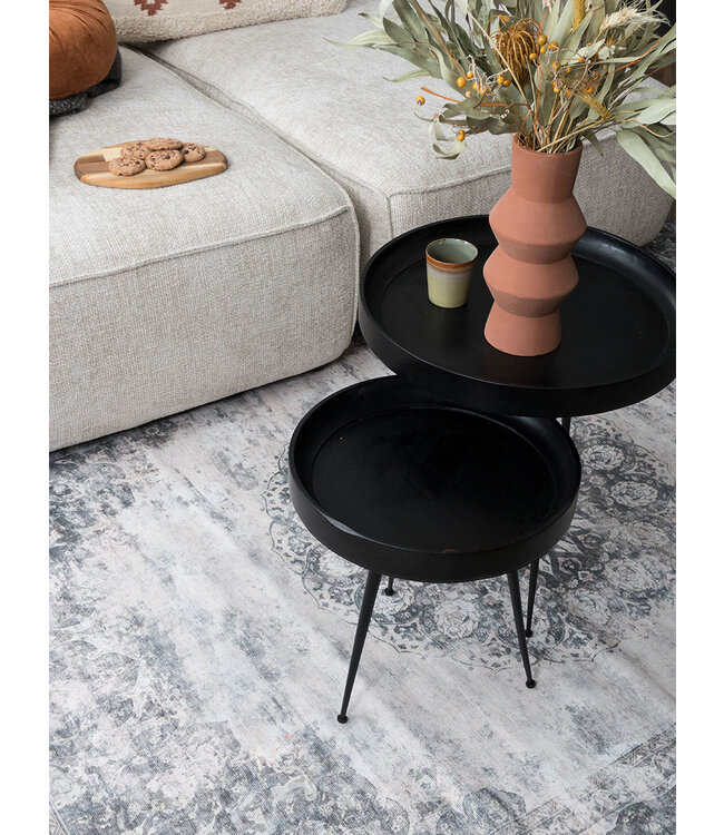 Rootsmann Couchtisch Sarno Schwarz 40 x 40 cm